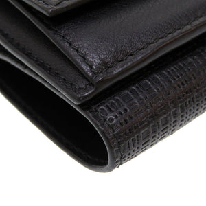 新品同様 ロエベ トライフォールド 61707101 コンパクトウォレット レザー ブラック 黒 3つ折り財布 財布 0029【中古】LOEWE