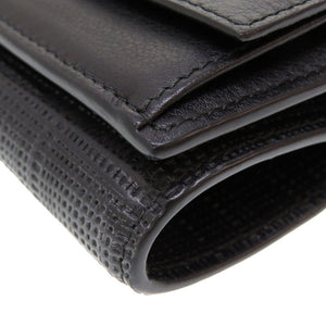 新品同様 ロエベ トライフォールド 61707101 コンパクトウォレット レザー ブラック 黒 3つ折り財布 財布 0029【中古】LOEWE