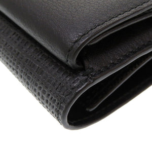新品同様 ロエベ トライフォールド 61707101 コンパクトウォレット レザー ブラック 黒 3つ折り財布 財布 0029【中古】LOEWE