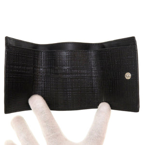 新品同様 ロエベ トライフォールド 61707101 コンパクトウォレット レザー ブラック 黒 3つ折り財布 財布 0029【中古】LOEWE