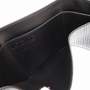 新品同様 ロエベ トライフォールド 61707101 コンパクトウォレット レザー ブラック 黒 3つ折り財布 財布 0029【中古】LOEWE