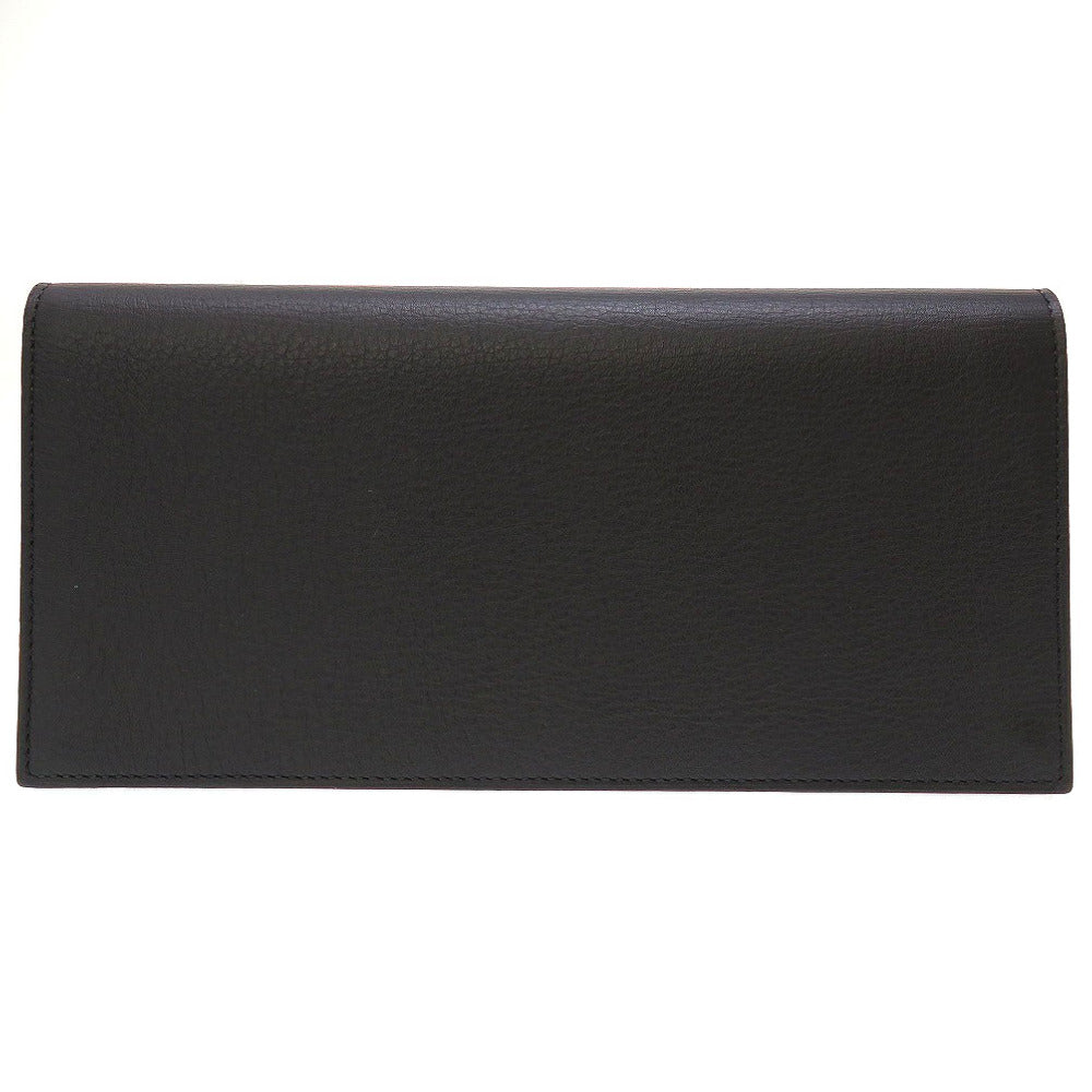 未使用 カルティエ マスト レザー ブラック ボルドー 黒 紫 2つ折り長財布 財布 メンズ 0030【中古】Cartier