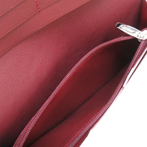 未使用 カルティエ マスト レザー ブラック ボルドー 黒 紫 2つ折り長財布 財布 メンズ 0030【中古】Cartier