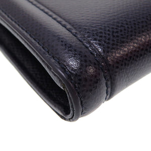 新品同様 フェラガモ ヴァラリボン 22-C907 レザー ネイビー 紺 L字ファスナー長財布 財布 0031【中古】Feragamo