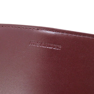 新品同様 ジルサンダー タングル レザー ボルドー 紫 フォンケース スマホホルダー ショルダーバッグ 0033【中古】JILSANDER