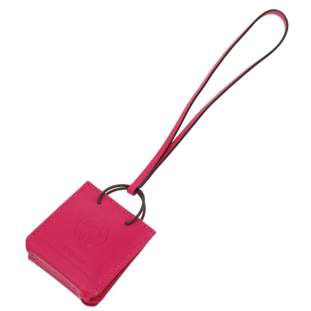 未使用 エルメス サックオランジュ Y刻印(2020年製) アニューミロ ローズメキシコ キーホルダー バッグチャーム 0035【中古】HERMES