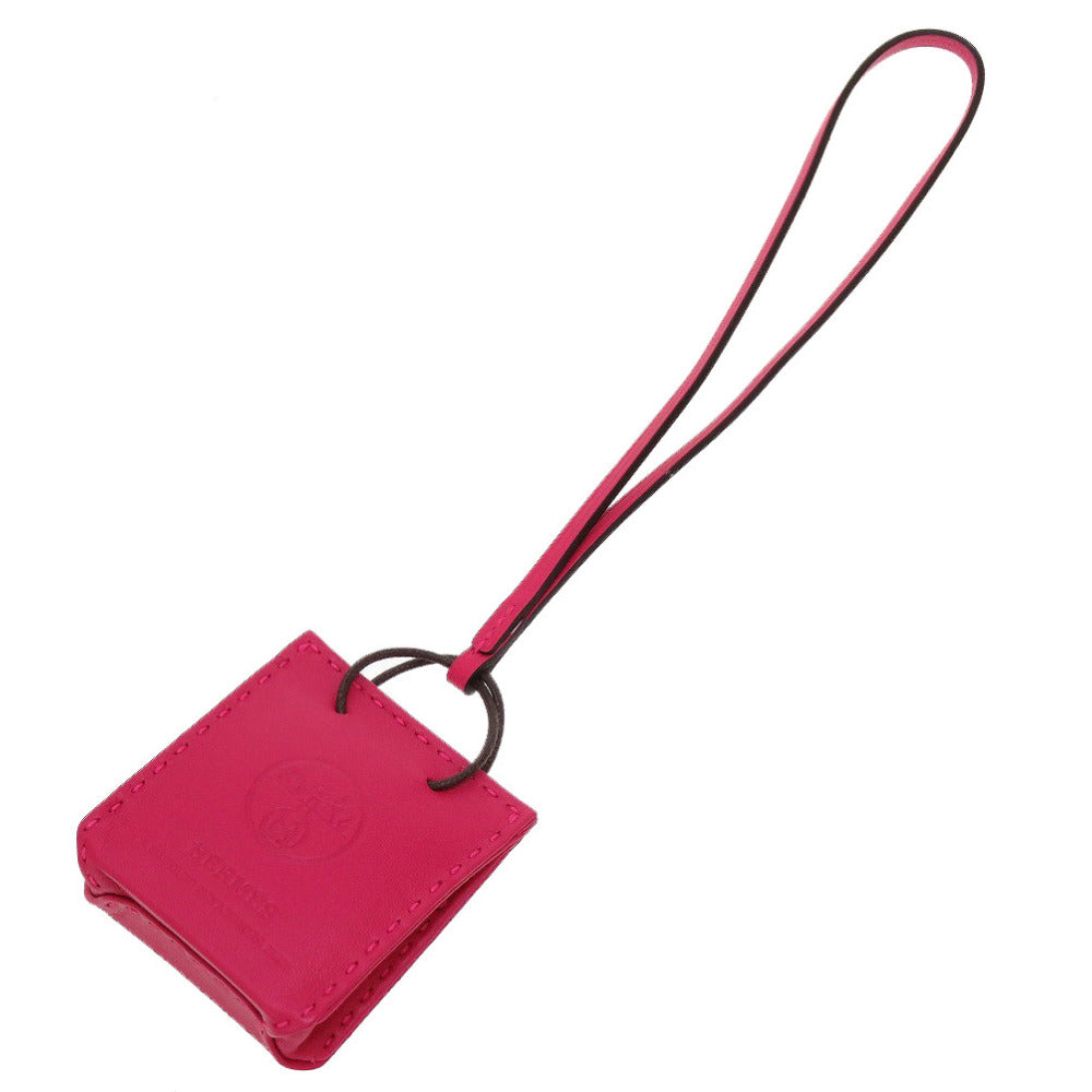 未使用 エルメス サックオランジュ Y刻印(2020年製) アニューミロ ローズメキシコ キーホルダー バッグチャーム 0035【中古】HERMES