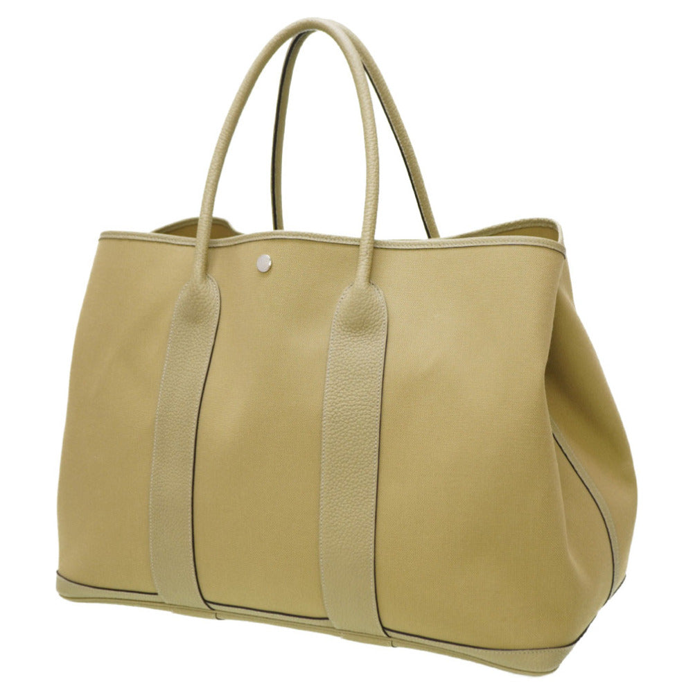 新品同様 エルメス ガーデンパーティ 49 GM ヴォヤージュ トワルミリタリー/ネゴンダ プシエール Z刻印(2021年製) トートバッグ 0041【中古】HERMES レディース