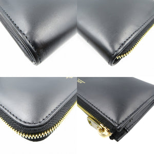 アーペーセー レザー ゴールド金具 ブラック 黒 L字ファスナー 長財布 0054【中古】A.P.C