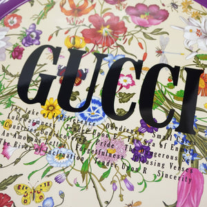 未使用 グッチ フォールディング メタル トレイ フローラ プリント 折り畳み式 0057【中古】GUCCI