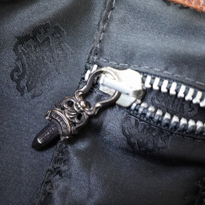 クロムハーツ FSトート クロスパッチ トートバッグ レザー ブラウン 0058【中古】CHROME HEARTS