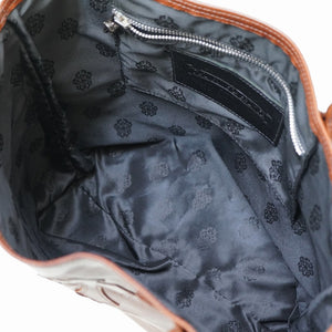 クロムハーツ FSトート クロスパッチ トートバッグ レザー ブラウン 0058【中古】CHROME HEARTS