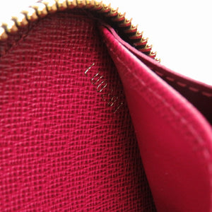 新品同様 ルイ ヴィトン モノグラム ジッピーウォレット フューシャ M41895 ラウンドファスナー長財布 財布 0074【中古】LOUIS VUITTON