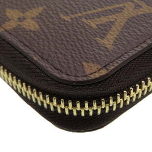 新品同様 ルイ ヴィトン モノグラム ジッピーウォレット フューシャ M41895 ラウンドファスナー長財布 財布 0074【中古】LOUIS VUITTON