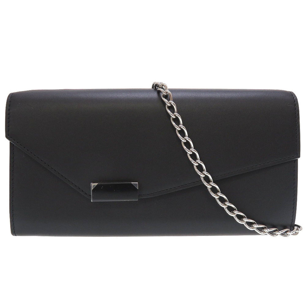 新品同様 カルティエ ジャンヌ トゥーサン レザー ブラック 黒 チェーン ウォレット ショルダーバッグ 0075【中古】Cartier