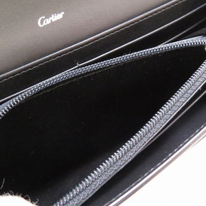新品同様 カルティエ ジャンヌ トゥーサン レザー ブラック 黒 チェーン ウォレット ショルダーバッグ 0075【中古】Cartier