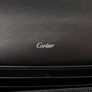 新品同様 カルティエ ジャンヌ トゥーサン レザー ブラック 黒 チェーン ウォレット ショルダーバッグ 0075【中古】Cartier