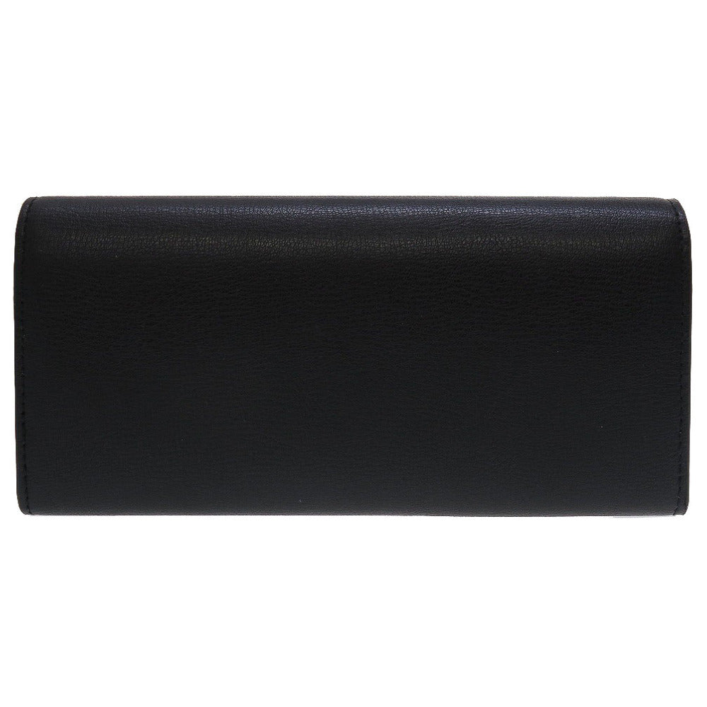 未使用 ジミーチュウ JCロゴ コンチネンタルウォレット レザー ブラック 黒 2つ折り長財布 財布 0076【中古】JIMMY CHOO