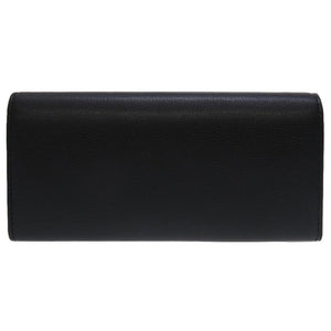未使用 ジミーチュウ JCロゴ コンチネンタルウォレット レザー ブラック 黒 2つ折り長財布 財布 0076【中古】JIMMY CHOO