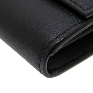 未使用 ジミーチュウ JCロゴ コンチネンタルウォレット レザー ブラック 黒 2つ折り長財布 財布 0076【中古】JIMMY CHOO