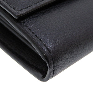 未使用 ジミーチュウ JCロゴ コンチネンタルウォレット レザー ブラック 黒 2つ折り長財布 財布 0076【中古】JIMMY CHOO