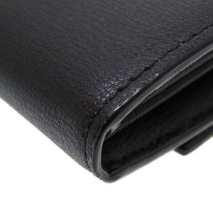 未使用 ジミーチュウ JCロゴ コンチネンタルウォレット レザー ブラック 黒 2つ折り長財布 財布 0076【中古】JIMMY CHOO