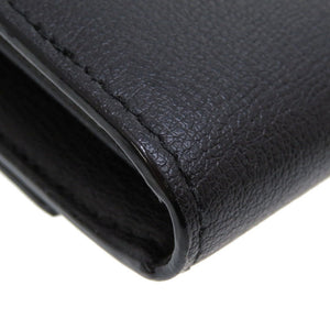 未使用 ジミーチュウ JCロゴ コンチネンタルウォレット レザー ブラック 黒 2つ折り長財布 財布 0076【中古】JIMMY CHOO