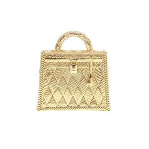 美品 エルメス キュリオジテ ケリーチャーム メタル ゴールド キーホルダー バッグチャーム 0079【中古】HERMES