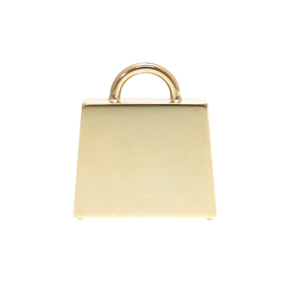 美品 エルメス キュリオジテ ケリーチャーム メタル ゴールド ローズアザレ キーホルダー バッグチャーム 0080【中古】HERMES