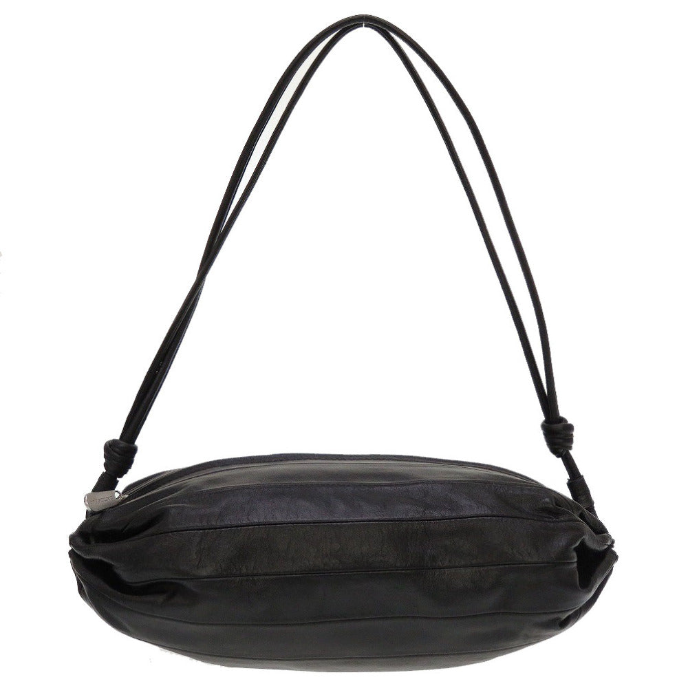 新品同様 マリメッコ Karla カルラ レザー ブラック 黒 ショルダーバッグ 0090【中古】marimekko