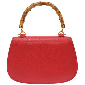 美品 グッチ バンブー レッド 000 1014 0188 2WAY ハンドバッグ バッグ 赤 0092 【中古】 GUCCI