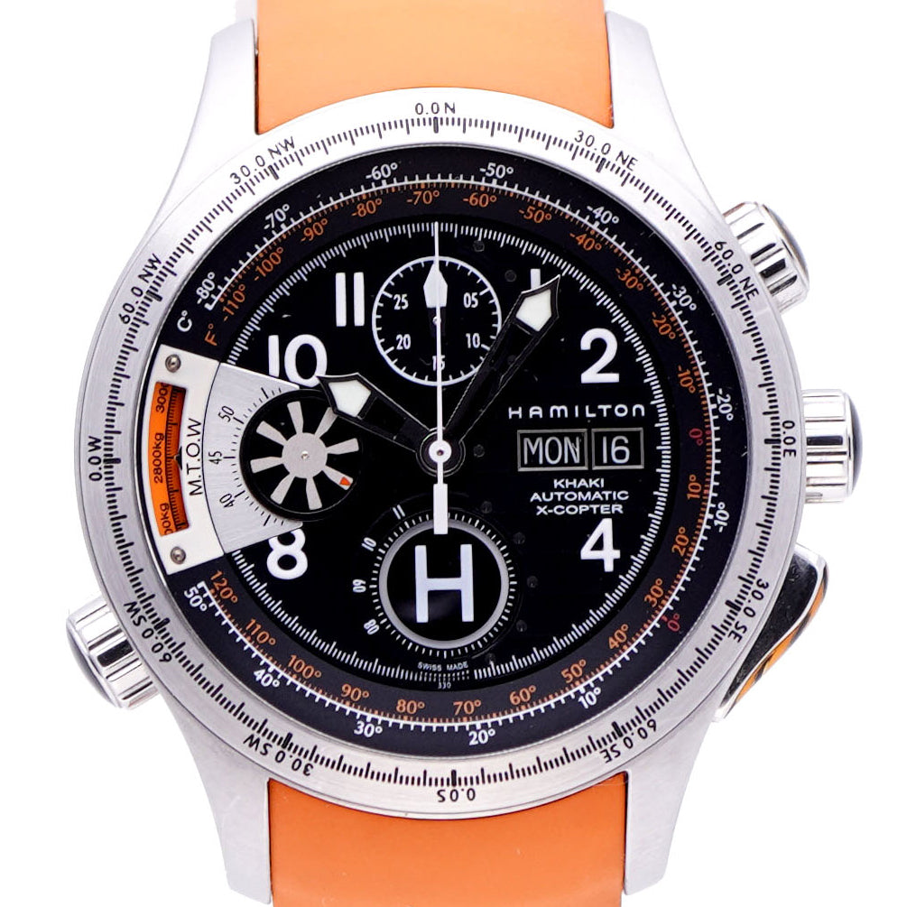 ハミルトン カーキ Xコプター H766160 自動巻き 腕時計 SS/ラバー ブラック 黒文字盤 0004【中古】HAMILTON メンズ