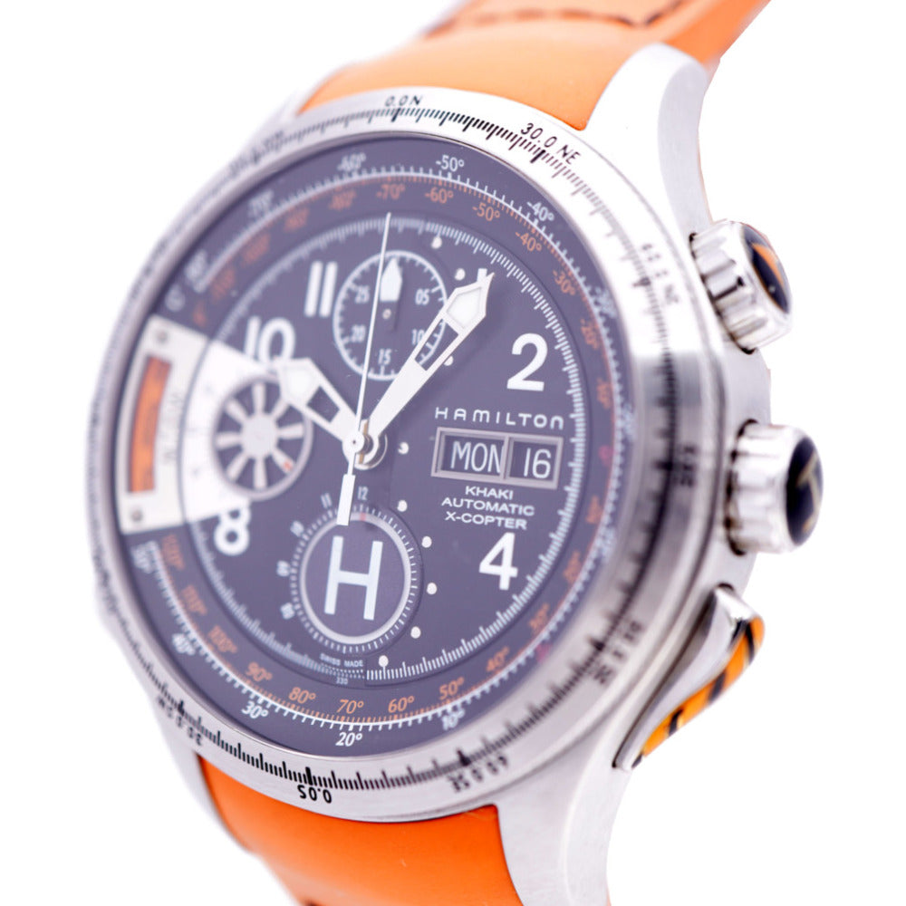 ハミルトン カーキ Xコプター H766160 自動巻き 腕時計 SS/ラバー ブラック 黒文字盤 0004【中古】HAMILTON メンズ