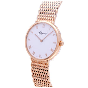 未使用 ショパール クラシック ローズゴールド 金無垢 153613-5001 手巻き 腕時計 K18PG 750PG ホワイト 白文字盤 0006【中古】Chopard メンズ