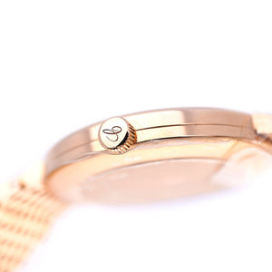 未使用 ショパール クラシック ローズゴールド 金無垢 153613-5001 手巻き 腕時計 K18PG 750PG ホワイト 白文字盤 0006【中古】Chopard メンズ