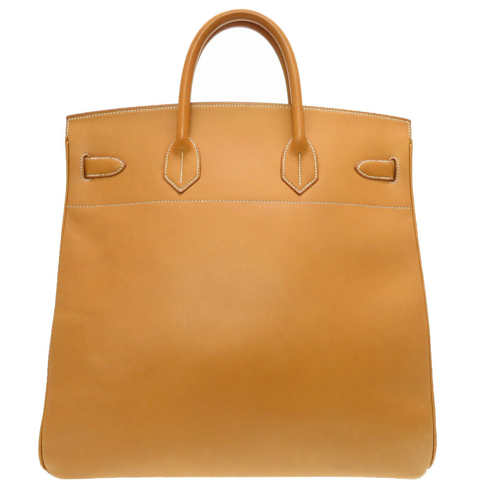 エルメス オータクロア40 ヴァッシュ ナチュラル シルバー金具 □F刻印 ハンドバッグ バッグ 茶 0007 【中古】 HERMES メンズ