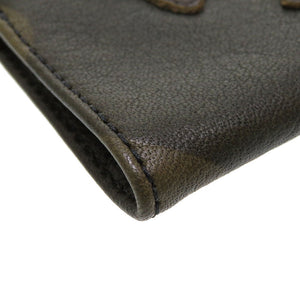 美品 クロムハーツ セメタリークロス レザー 迷彩 カモフラージュ グリーン 緑 パスポートケース カバー 0010【中古】CHROME HEARTS