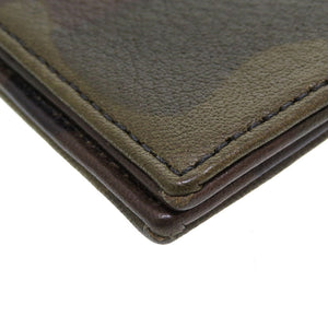 美品 クロムハーツ セメタリークロス レザー 迷彩 カモフラージュ グリーン 緑 パスポートケース カバー 0010【中古】CHROME HEARTS