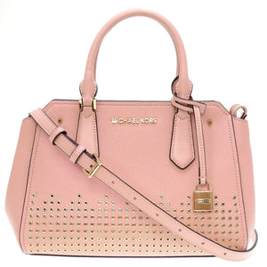 美品 マイケルコース スタッズ 35F8GYEM6T レザー ピンク 2way ショルダーバッグ 0012【中古】MICHAEL KORS