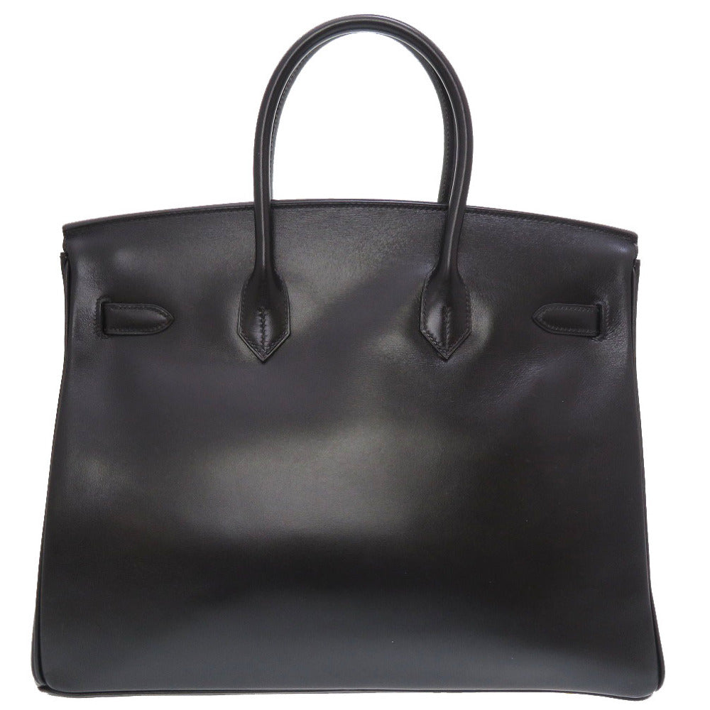 美品 エルメス バーキン35 ボックスカーフ ブラック ゴールド金具 □F刻印 ハンドバッグ バッグ 黒 0016 【中古】 HERMES