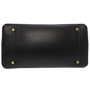 美品 エルメス バーキン35 ボックスカーフ ブラック ゴールド金具 □F刻印 ハンドバッグ バッグ 黒 0016 【中古】 HERMES