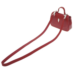 美品 クロムハーツ TEENER ダガー 2WAY ショルダー ハンド バッグ レザー レッド 赤 ストラップ付 0021【中古】CHROME HEARTS