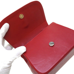 美品 クロムハーツ TEENER ダガー 2WAY ショルダー ハンド バッグ レザー レッド 赤 ストラップ付 0021【中古】CHROME HEARTS