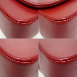 美品 クロムハーツ TEENER ダガー 2WAY ショルダー ハンド バッグ レザー レッド 赤 ストラップ付 0021【中古】CHROME HEARTS