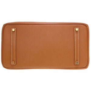 エルメス バーキン35 クシュベル ゴールド ゴールド金具 □E刻印 ハンドバッグ バッグ 茶 0023 【中古】 HERMES
