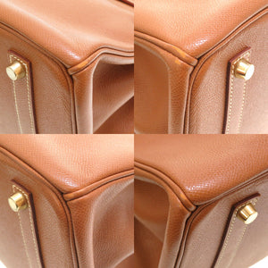 エルメス バーキン35 クシュベル ゴールド ゴールド金具 □E刻印 ハンドバッグ バッグ 茶 0023 【中古】 HERMES