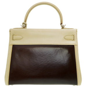 エルメス ケリー28 内縫い バイカラー アマゾニア/ボックスネパール ハンドバッグ □E刻印 0028【中古】HERMES