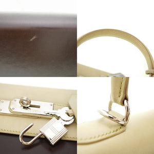 エルメス ケリー28 内縫い バイカラー アマゾニア/ボックスネパール ハンドバッグ □E刻印 0028【中古】HERMES