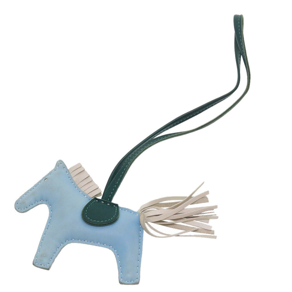 エルメス ロデオチャームPM アニューミロ セレステ クレ マラカイト キーホルダー バッグチャーム 0058【中古】HERMES