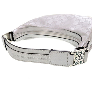 新品同様 グッチ GGスプリーム 263757 GGキャンバス シルバー ハンドバッグ 0065【中古】GUCCI